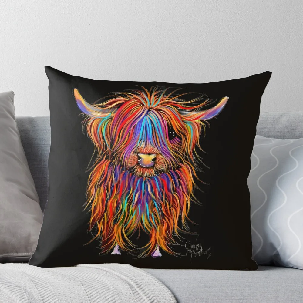 CoW PRiNT SCoTTiSH HiGHLaND ' PuMPHReY ' BY SHiRLeY MacARTHuR Throw Pillow luxury decor Sofas Covers Luxury Pillow Cover