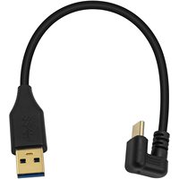 3A USB 3.0 A Male to USB C 3.1 Male 180 Degree U Shape Fast Charging Charger Cable Cord for Samsung Charger 20cm 5Gbps Gold