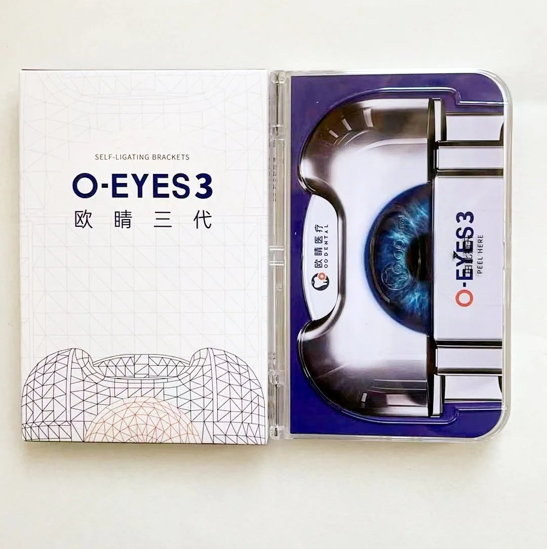 O-EYES3 Materiales dentales OCG III Soportes autoligados de metal Soportes autoligados de ortodoncia redondos cuadrados Oral MBT 3 # ganchos