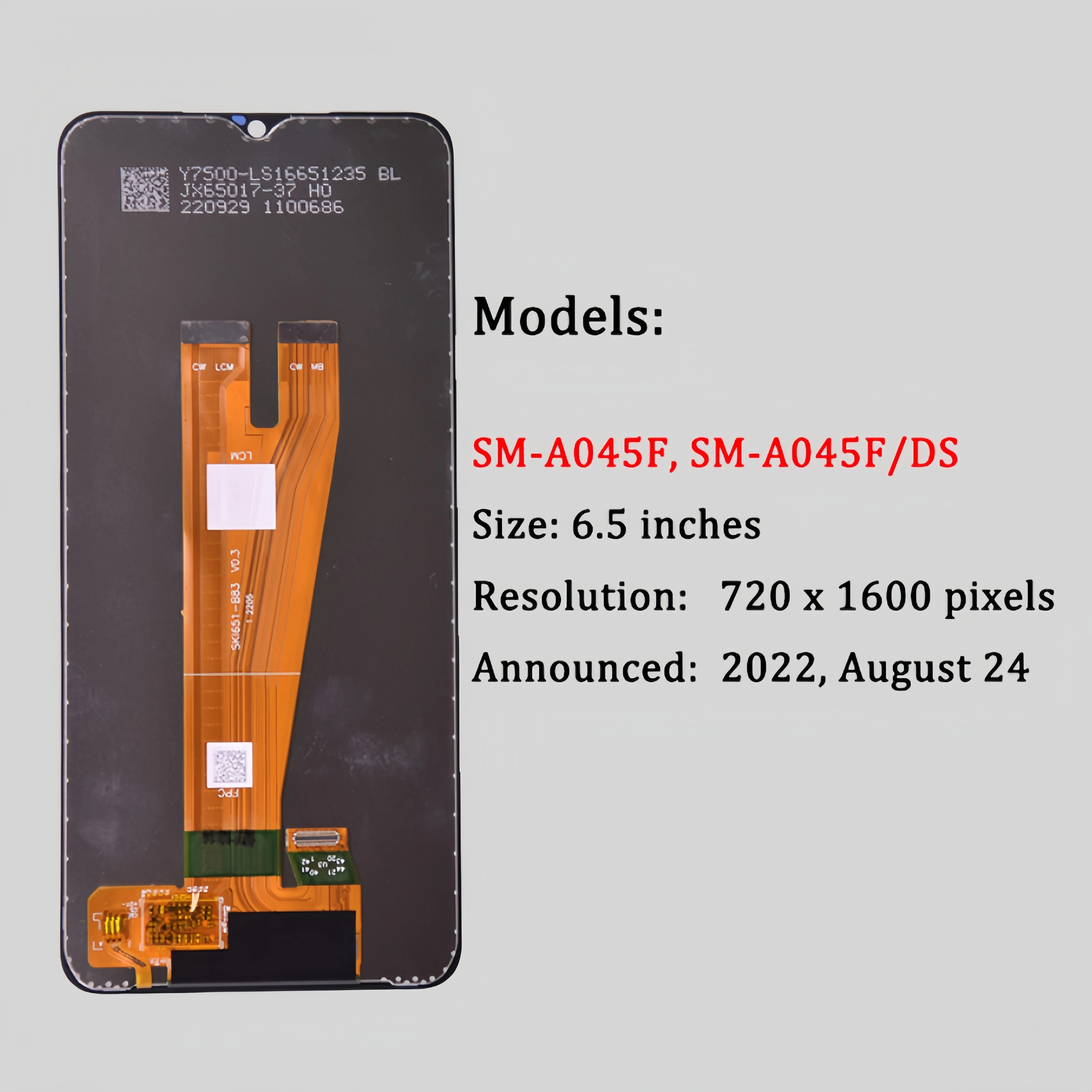 LCD Display Touch Screen Digitizer Assembly Replacement, for Samsung Galaxy A04, A045, SM-A045F, SM-A1045F/DS