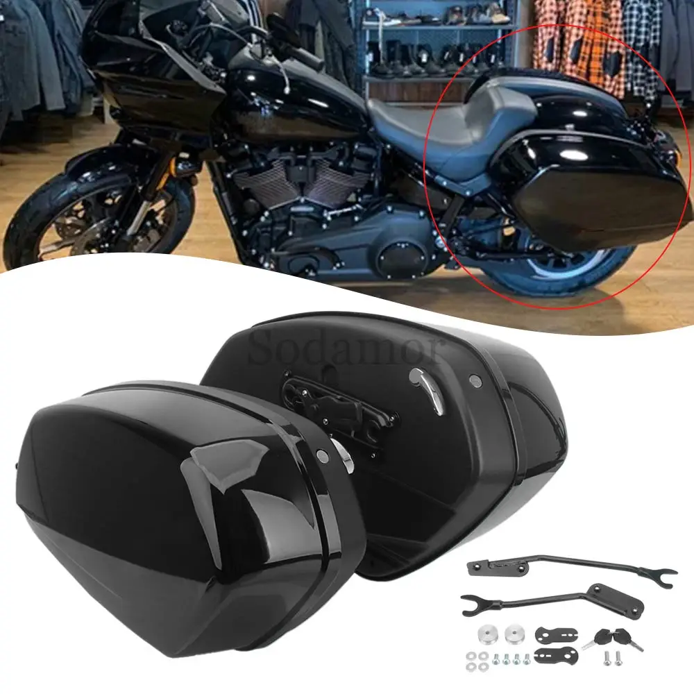 

Motorcycle Quick Release Hard Saddlebags Trunk w/Latch keys For Harley Low Rider ST FXLRST 2022-2024,Low Rider S FXLRS 2020-2024