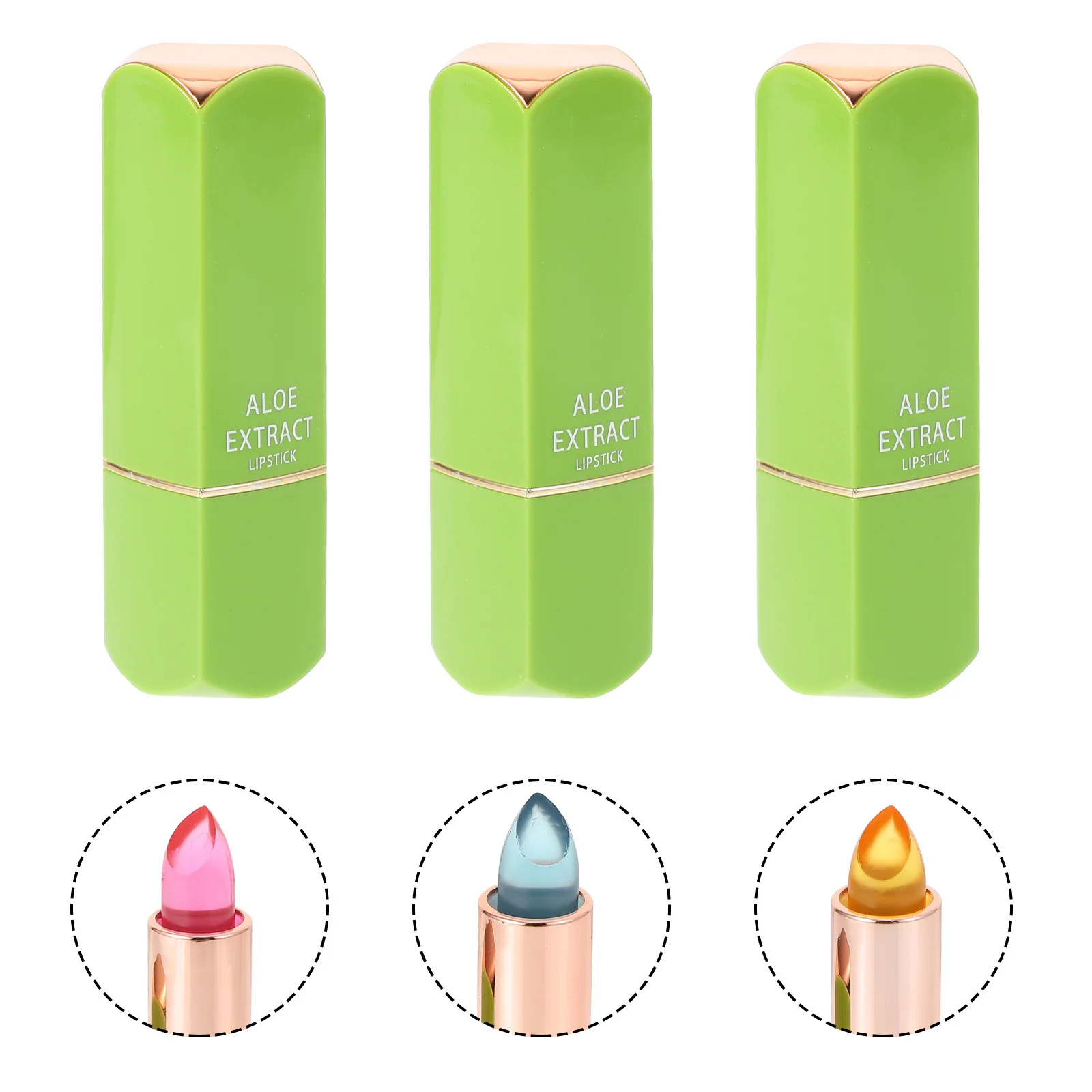 

3Pcs Hydrating Lipstick Compact Travel Size Plumping Effect Gloss for Long Wearing Makeup Essential Lipstick