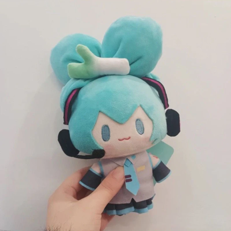 Boneca Periférica Anime de Pelúcia para Meninas, Coleção de Brinquedos Recheados, Modelo Ornamento Hatsune Miku, Figura Kawaii Q Version, Presente, 15cm