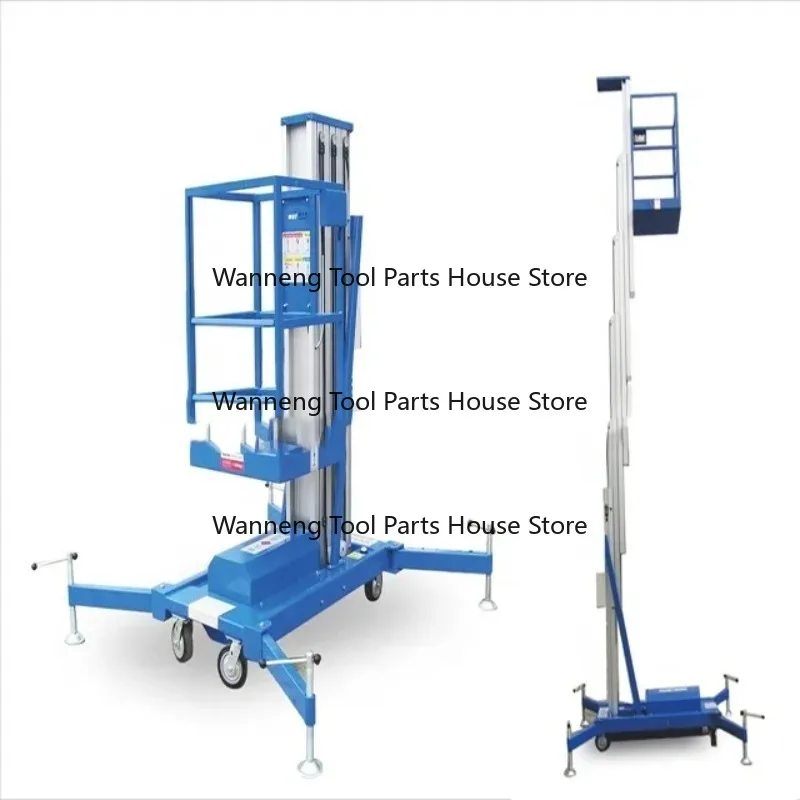 4M 6m 8m 10m 12m 14m One mast vertical aluminum alloy electric lift pushes vertical mast lift