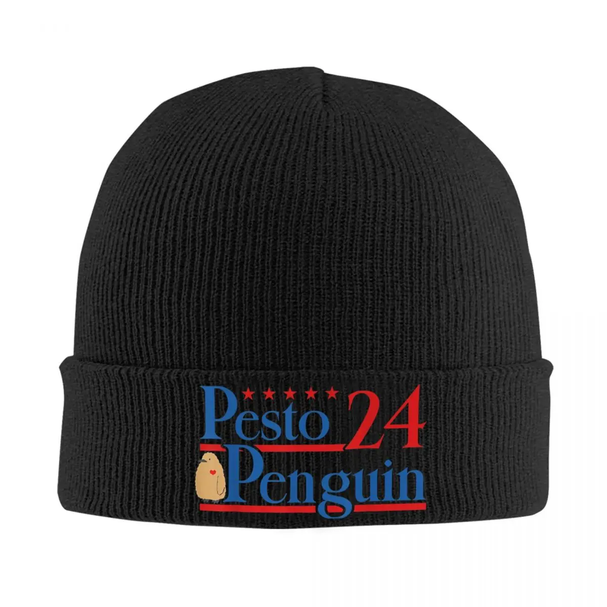 Pesto The Penguin Bird Meme 2024 Hat Autumn Winter Skullies Beanies Fashion Cap Men Women Acrylic Knitted Hat