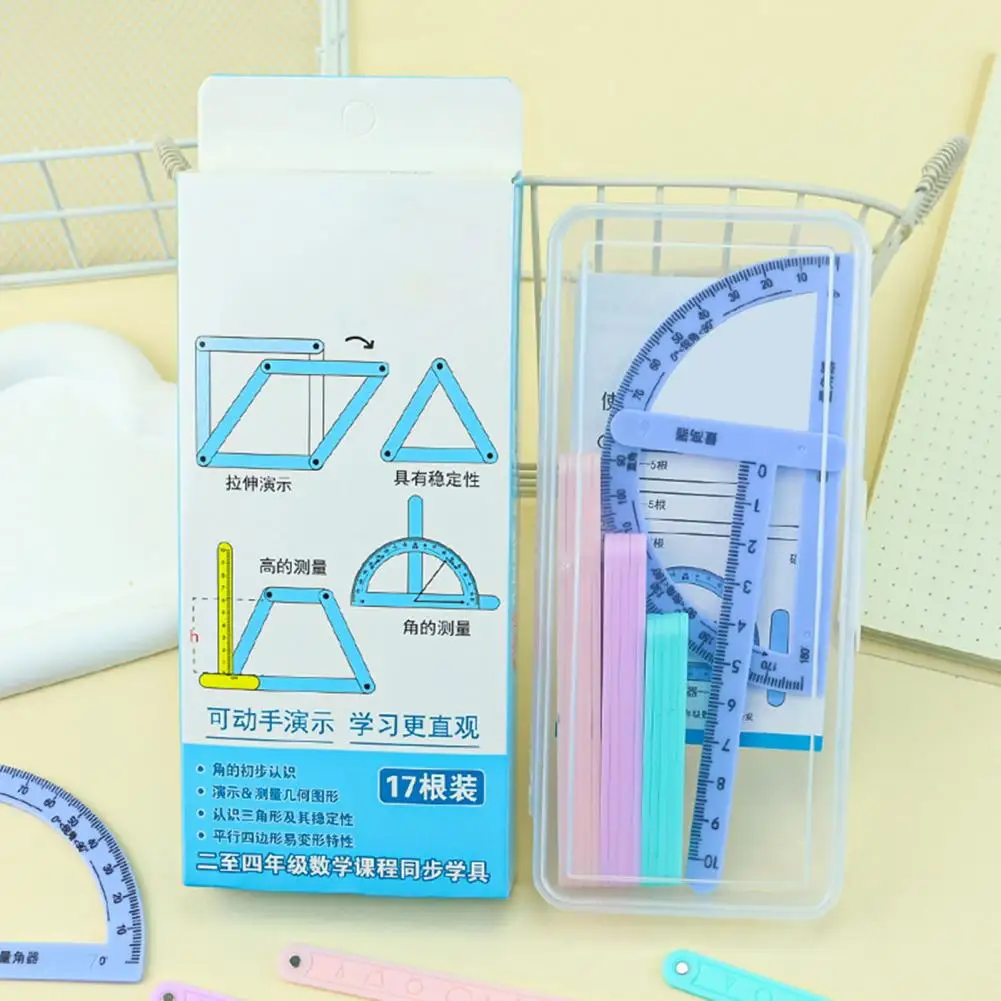 Kit d'apprentissage de la géométrie, outil magnétique pour mesurer les angles, outil pédagogique pour l'enseignement des mathématiques, présentateur de géométrie pour l'école primaire.