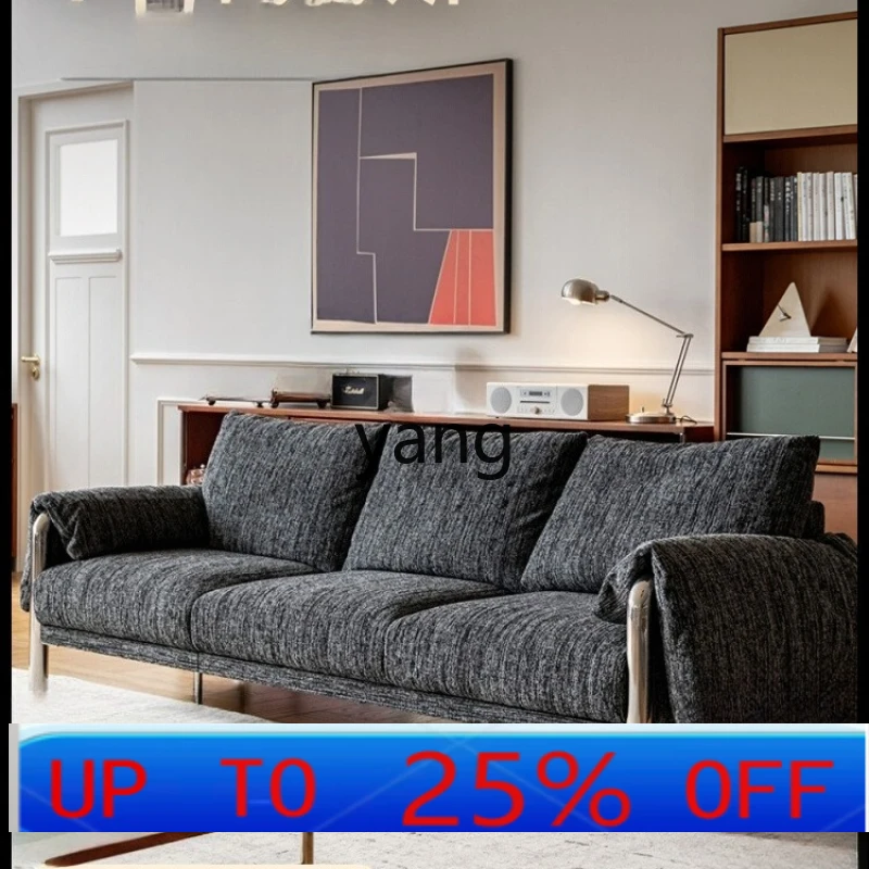 

LMM Винтажный стиль Домашняя гостиная Прямой тканевый диван Домашний диван