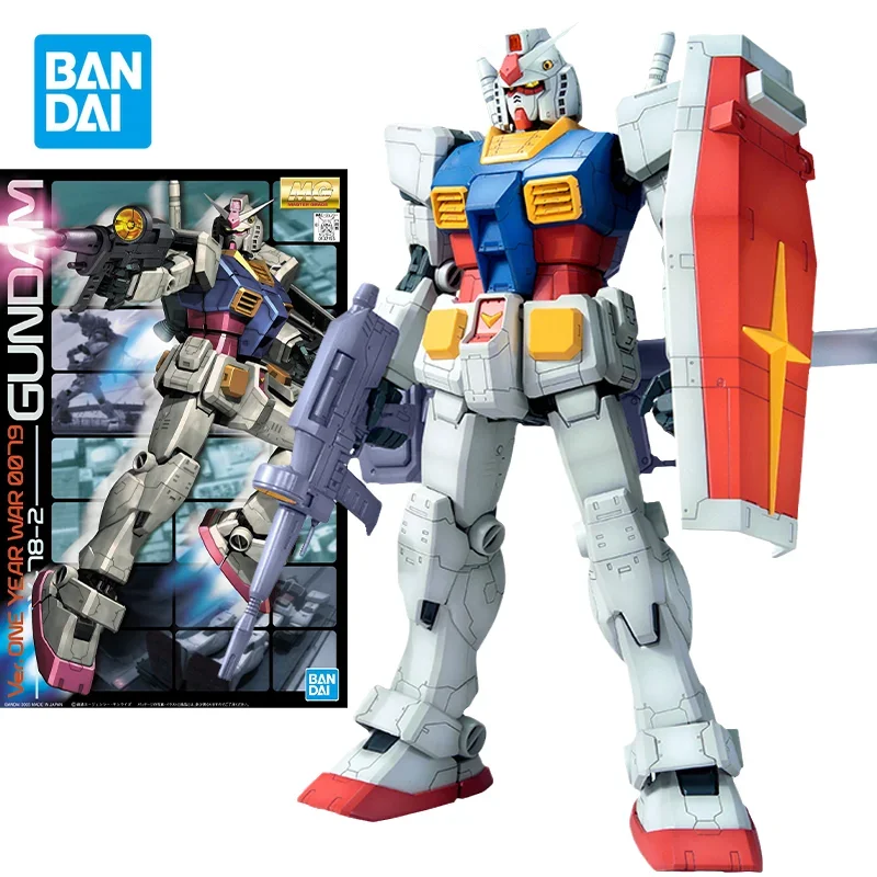 Mô Hình Lắp Ráp Bandai Ban Đầu Mô Hình Gundam Bộ Anime Hình 1/100 MG RX-78-2 VER. Một Trong Những Năm Chiến Tranh 0079 Đỏ Đồ Chơi Quà Tặng Cho Trẻ Em