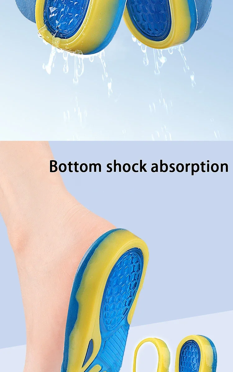 Weiche Silikon-Stoßdämpfungs-Einlegesohlen, zuschneidbare Sport-Kisseneinlagen, atmungsaktive, bequeme Einlegesohlen für Laufschuhe, 2/4 Stück erhältlich – Detail 7