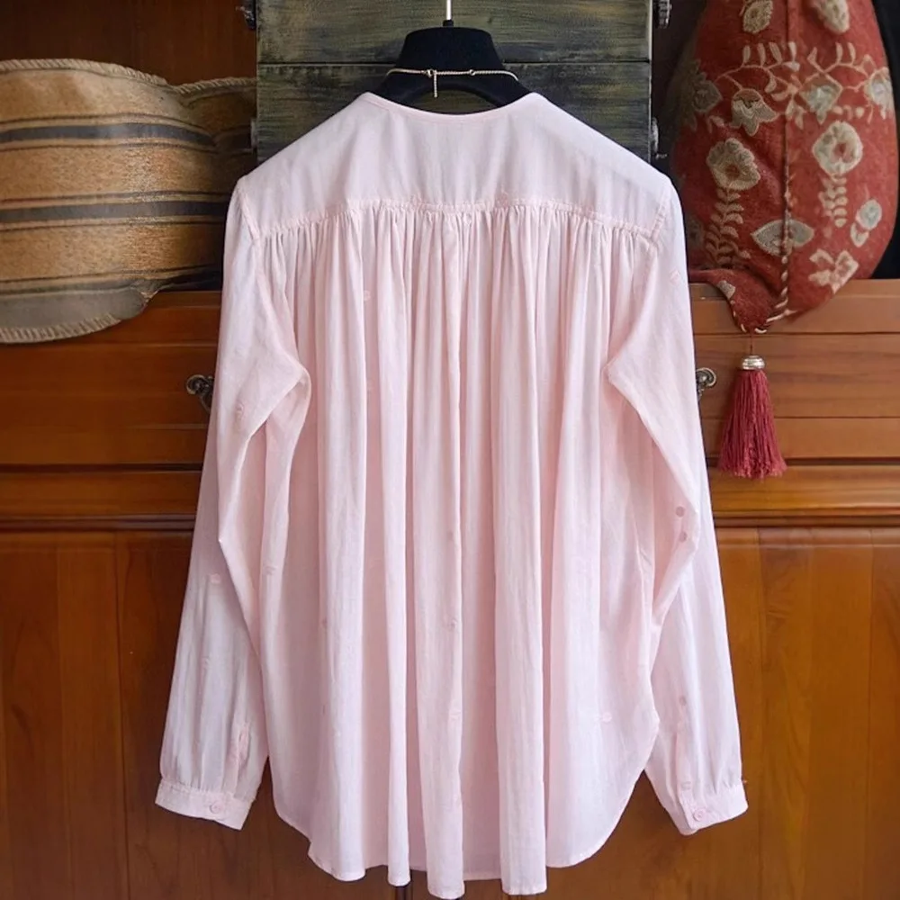 French Unique Charming Polka Dot Sun-protective Shirt Women Camisas Blouse