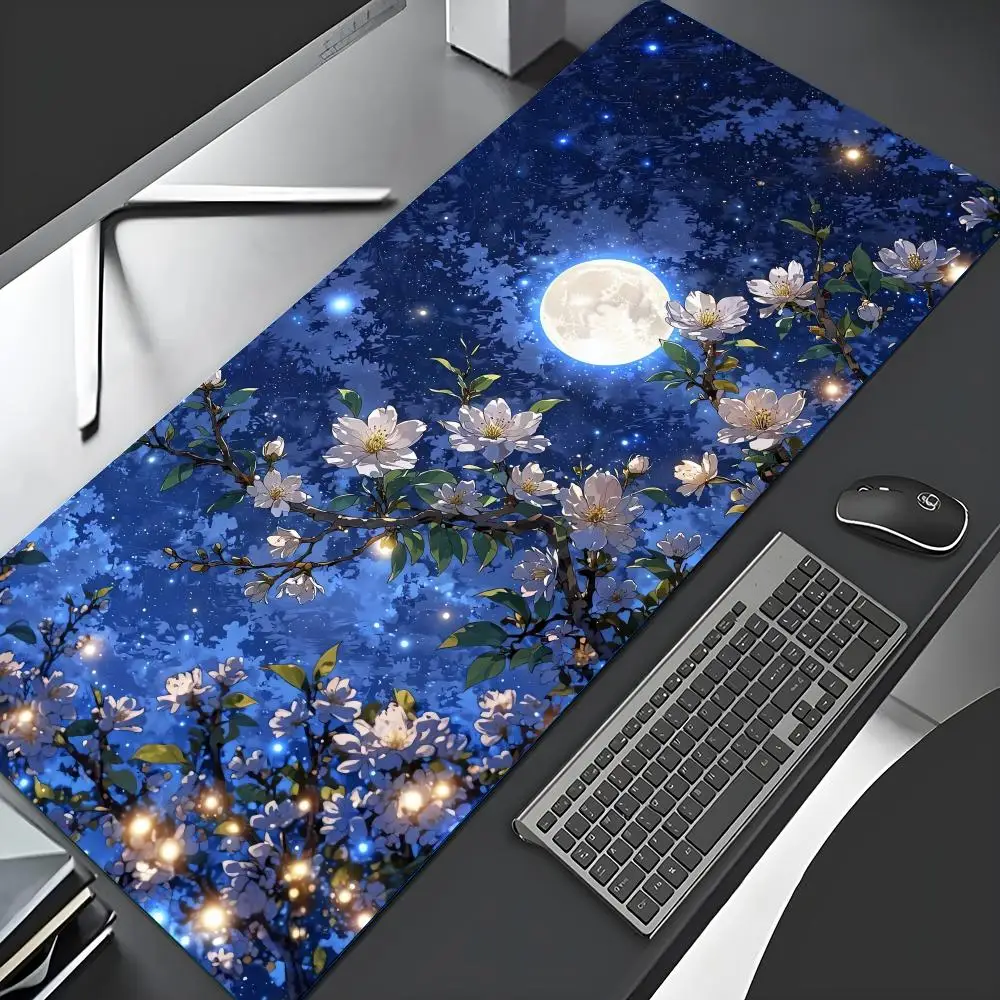 

Sakura Scenery Mouse Pad Large Anti-Slip Rubber Gaming MousePad Durable Thick Seam Edge Suitable for Office and Gaming Desk Mats