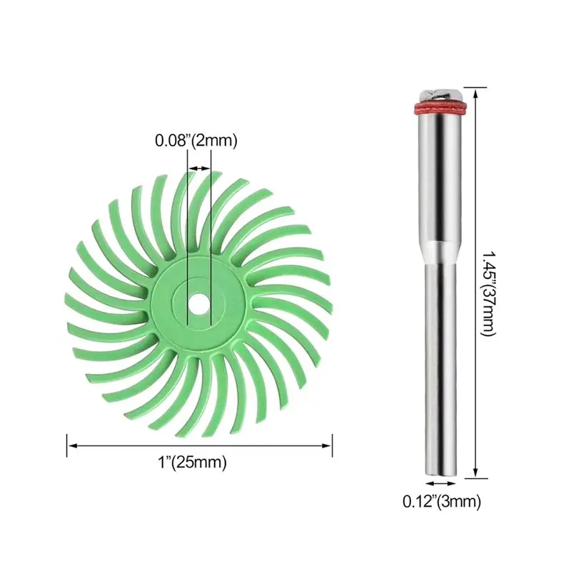 DT16 88pcs 1 Inch Radial Bristle Disc Kit with 3mm Shank, Abrasive Brush Detail Polishing Wheel for Jewelry Wood Metal, Rotary