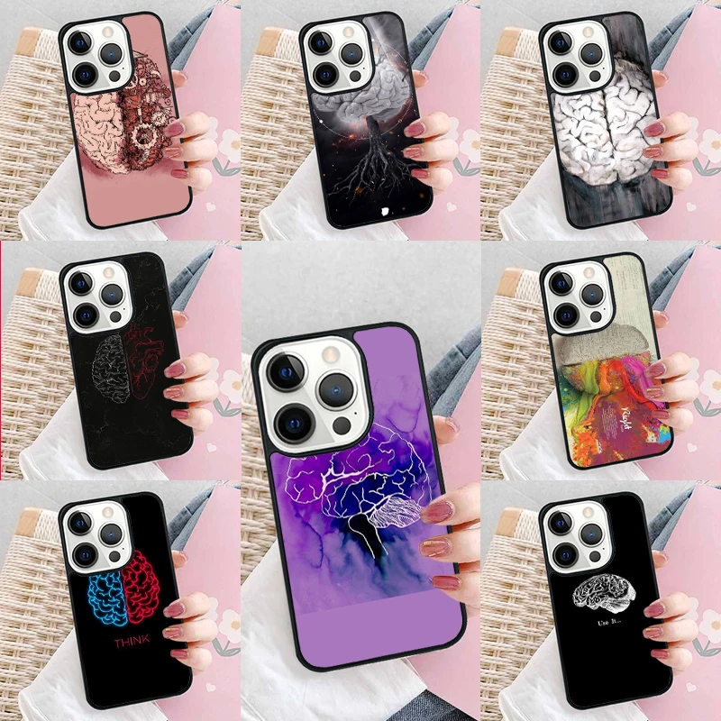 Anatomy Brain Soft Phone Case Cover for iPhone 16 Promax 15 Pro 13 14 Plus 11 12 Mini XR XS MAX Coque