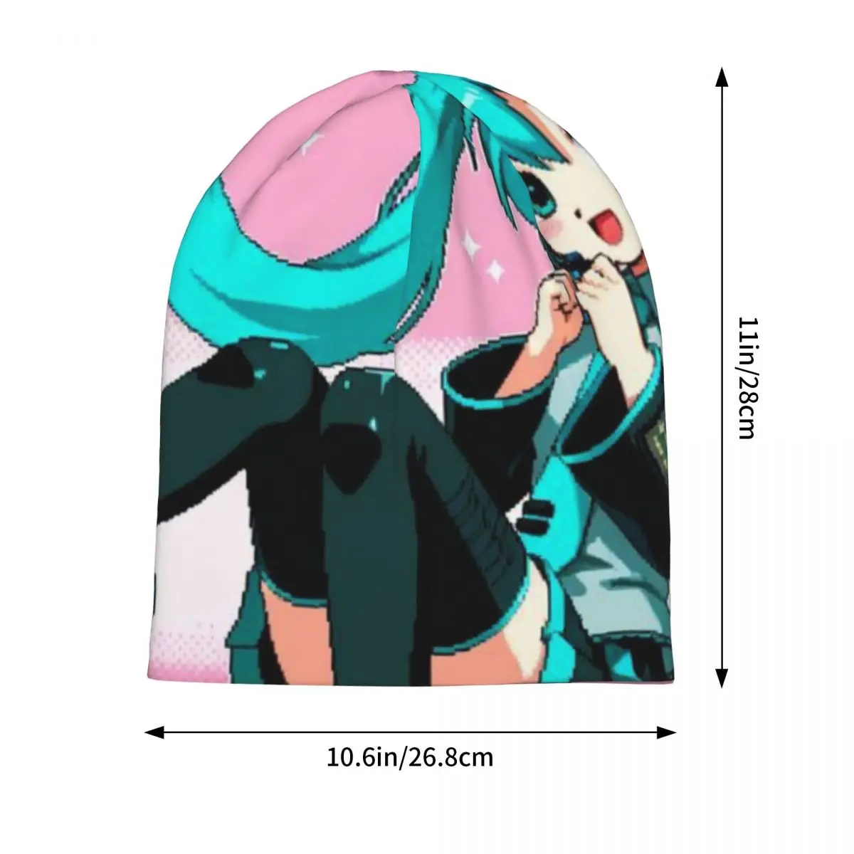 Männer Frauen Hatsune Miku Chemo Slouchy Beanies Outfits Herbst Winter Kopfbedeckung Motorhaube Strickmütze Geburtstagsgeschenke Idee