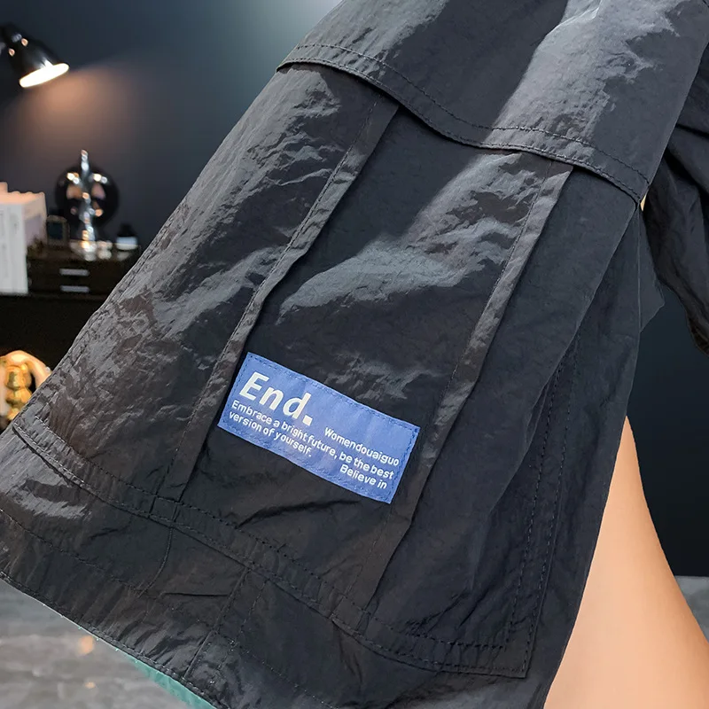 Летние двусторонние шорты для мужчин, стиль 2025, модные, универсальные, повседневные, свободные, прямые, спортивные брюки «пять четвертей»