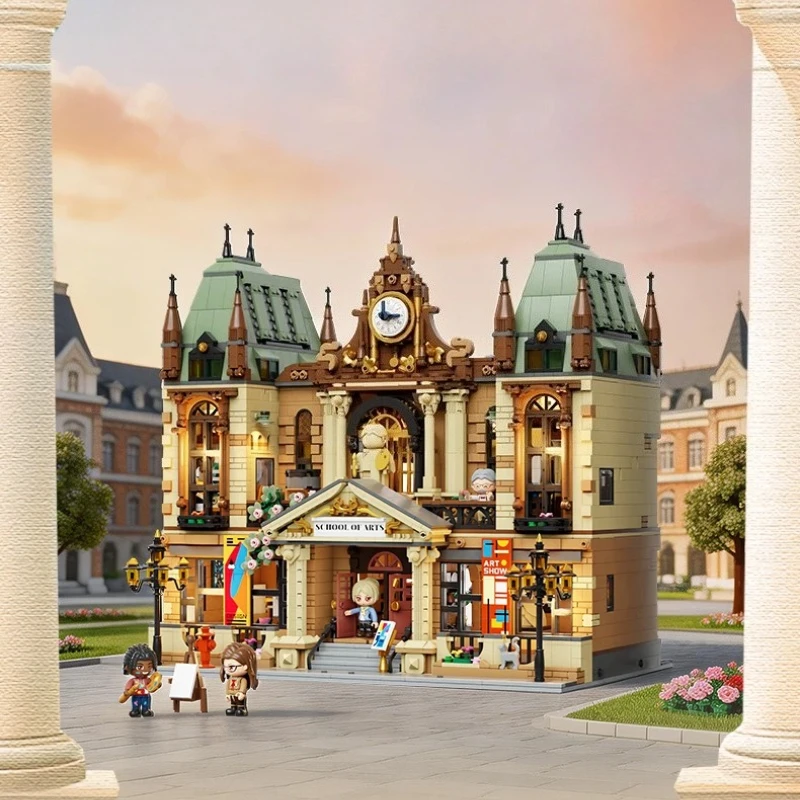 【 Puzzle Building Blocks 】 Art School Puzzle Toys, Street View Architectural Models, Ornaments, Holiday Gifts