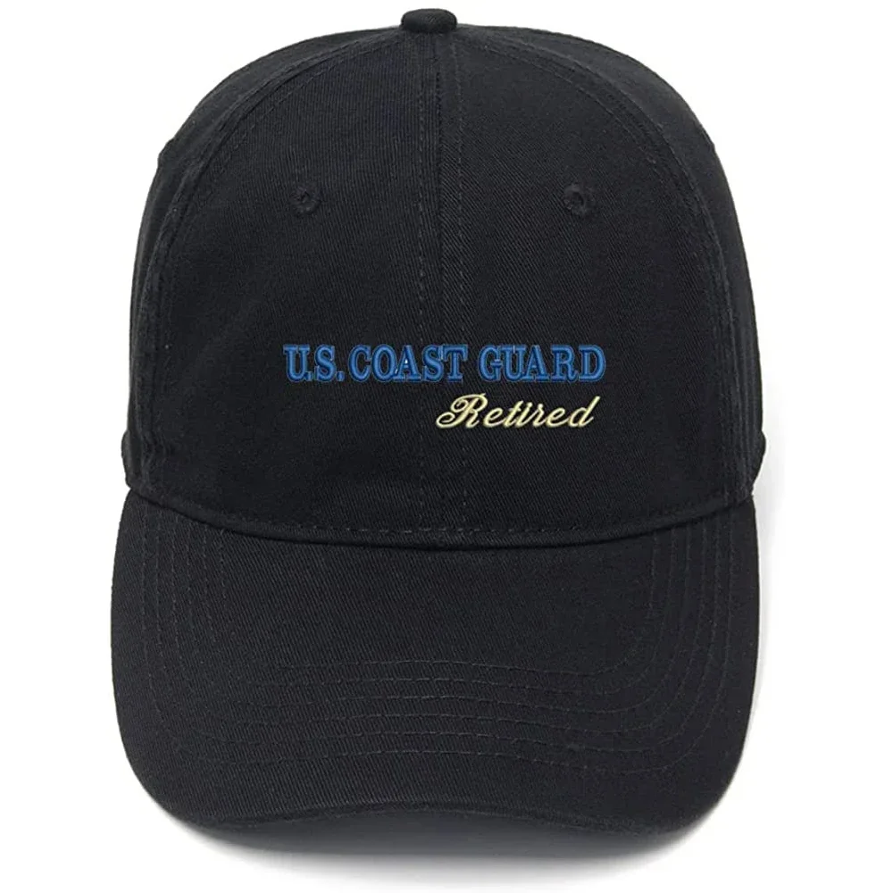 Lyprerazy Men's Baseball Cap for US Coast Guard Retired Embroidery Hat Cotton Embroidered Casual Baseball Caps