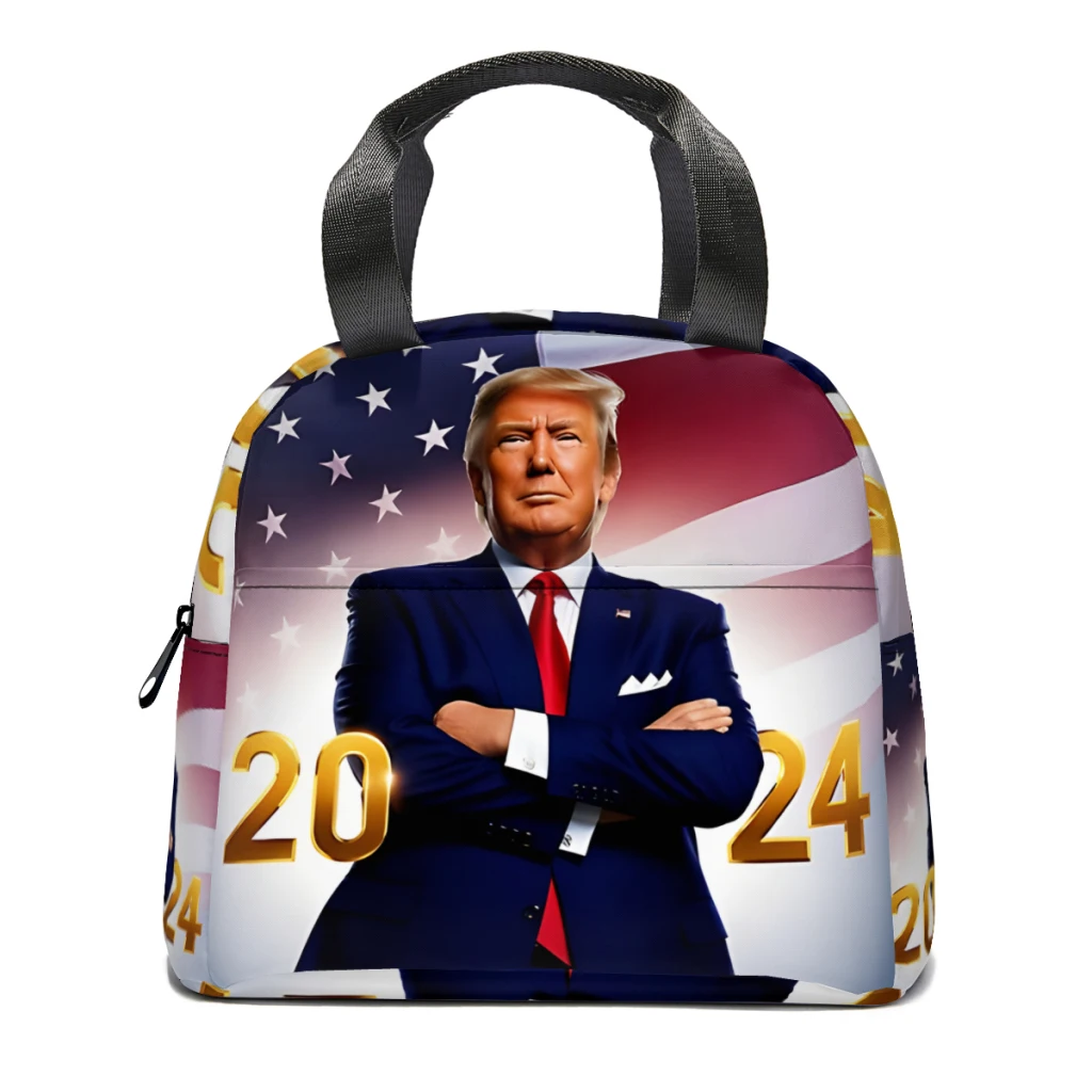 

Make America Great Again Lunch Box Women Multifunction Cooler Thermal Food Insulated Lunch Bag Kids Portable Picnic Tote Bags