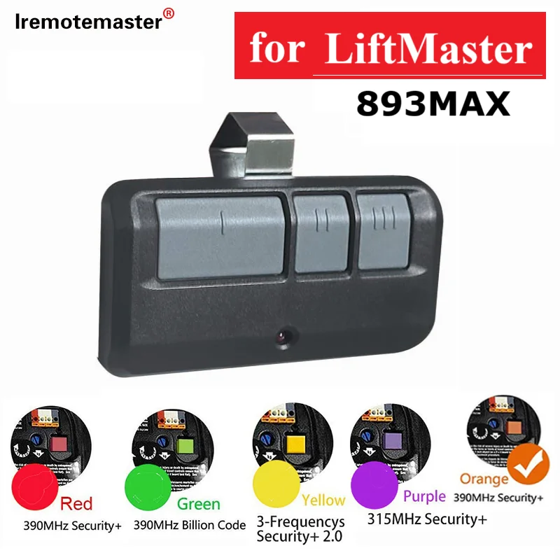 2024 NEW Replacement for Liftmaster 893MAX Sears Craftsman 890max Garage Door Opener Remote Control up to 6 doors