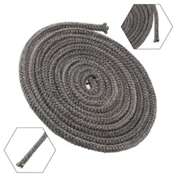 8/12mm Fireplace Sealing Rope Gasket Cord Stove Door Fireplace Cord High Temperature Woodburner Sealing Rope Replacement Black