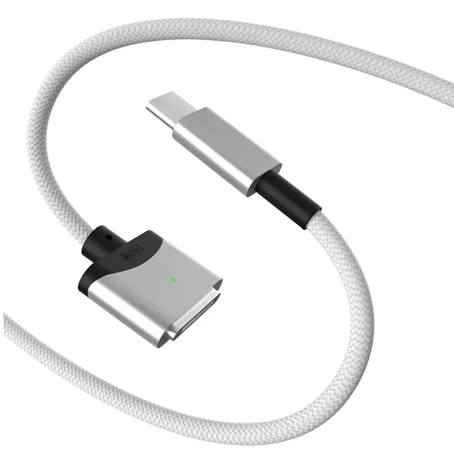 Silver 140W PD charging usbc to magsafe 3 cable 2M/6.6FT for macbook use