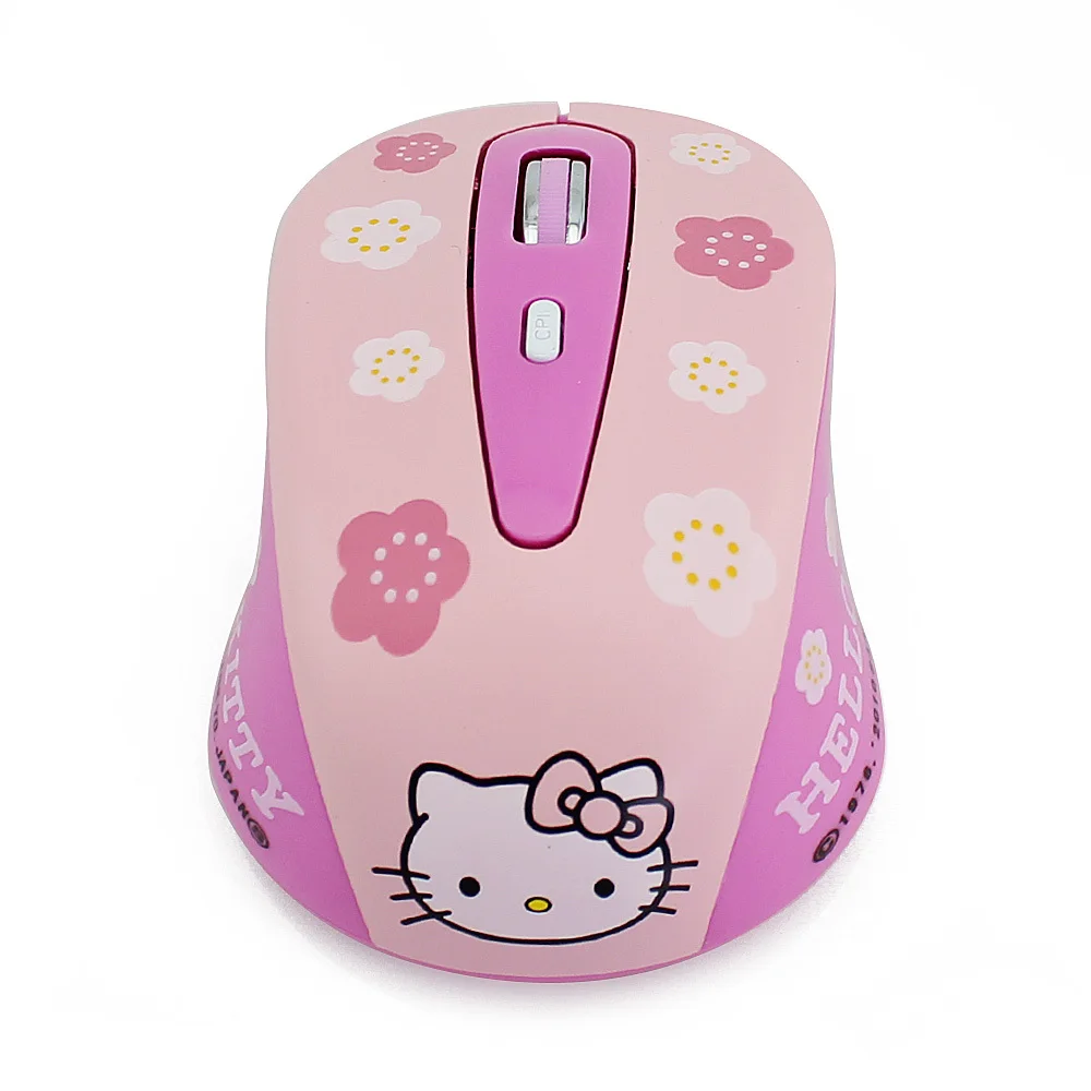 

Mute KT Cat Wireless Mouse Girl Gifts Cute Pink Mouse Extra Long Battery Office Gaming