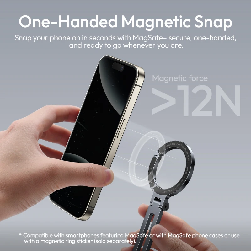 Ulanzi MA07 Magsafe Phone Holder for Iphone Camera Fill Light Tripod Mount with Cold Shoe 1/4