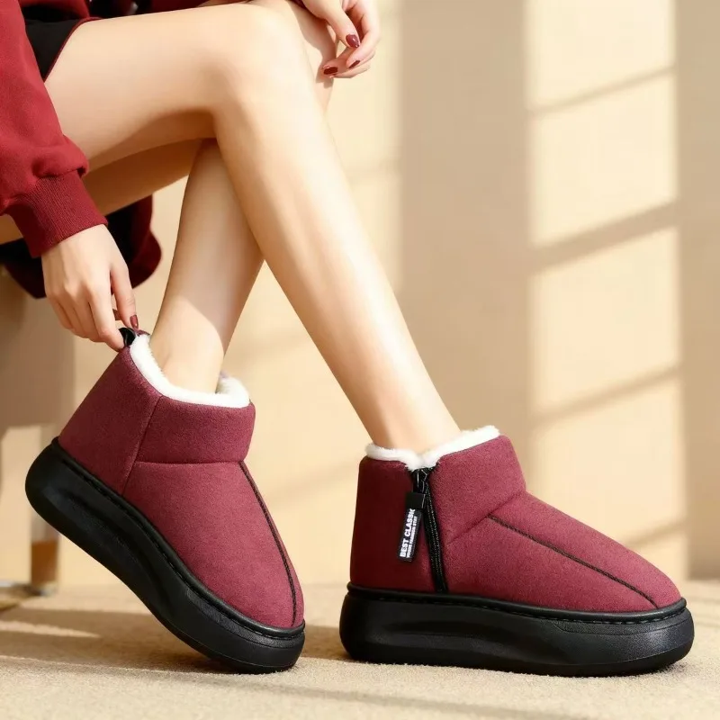 

2025 женские классические зимние ботинки, короткие ботильоны, зимняя супер теплая мягкая женская обувь, модные уютные уличные зимние ботинки для женщин