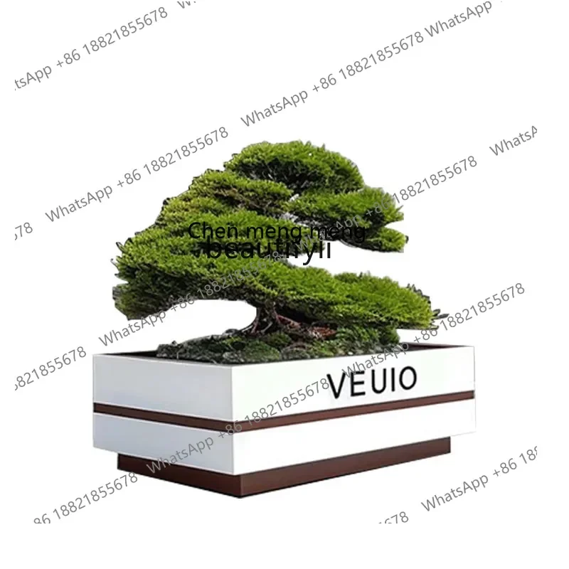xx1Outdoor Wrought Iron Flower Box Exterior Decoration Sales Department Flower Jar Rectangular Flower Pot Finished Product Plant