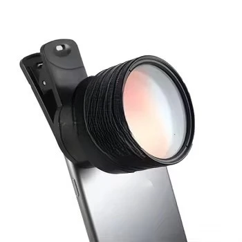 Universal Clip Mobile Phone Lens Kits Dimming Gradient Filter -Distortion Wide-Angle CPL Polarization SLR Upgrade Features