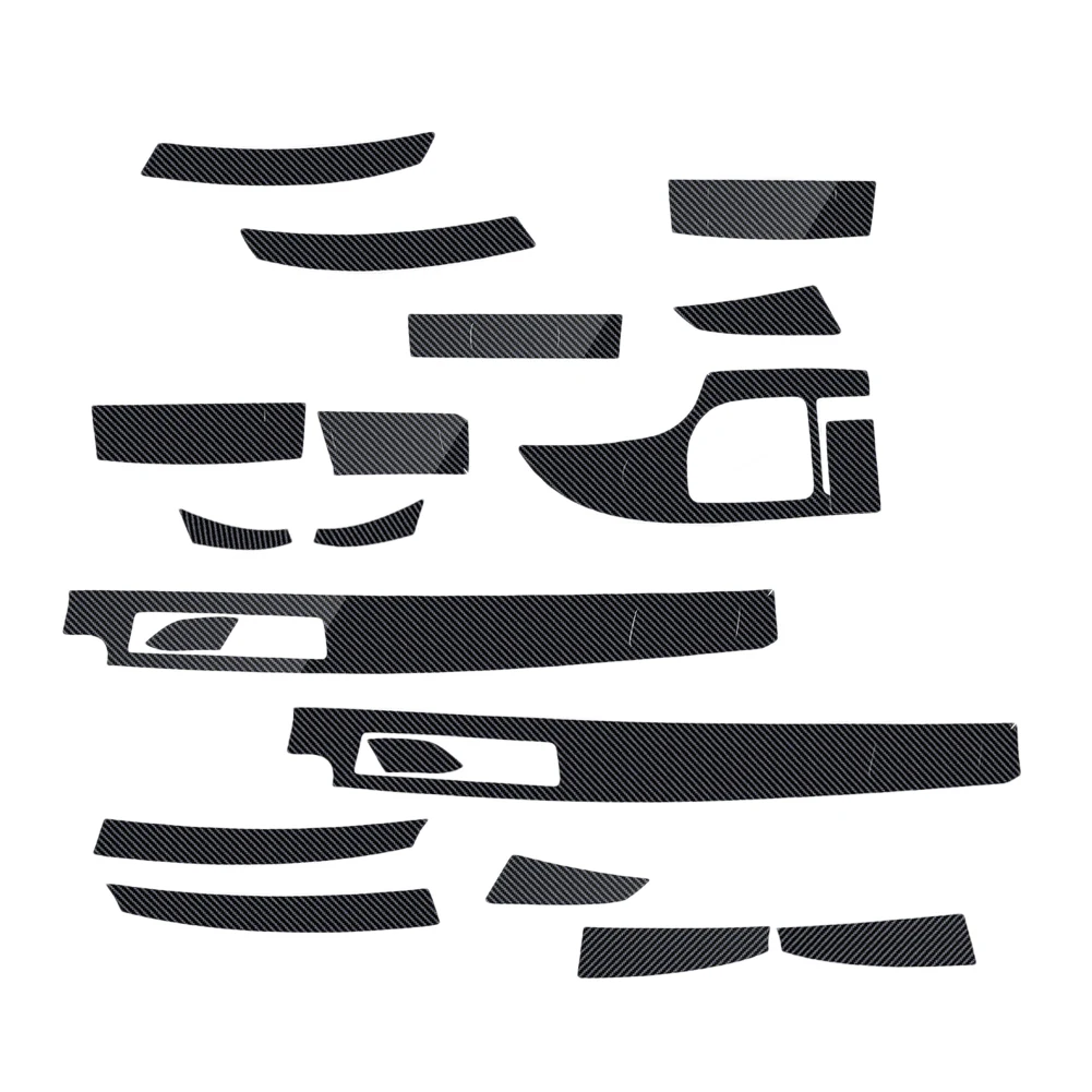 

DWCX 18pcs 5D Glossy Carbon Fiber Style Sticker Decal Trim Decoration Fit For BMW 5-Series E60 2003-2007 2008 2009 2010