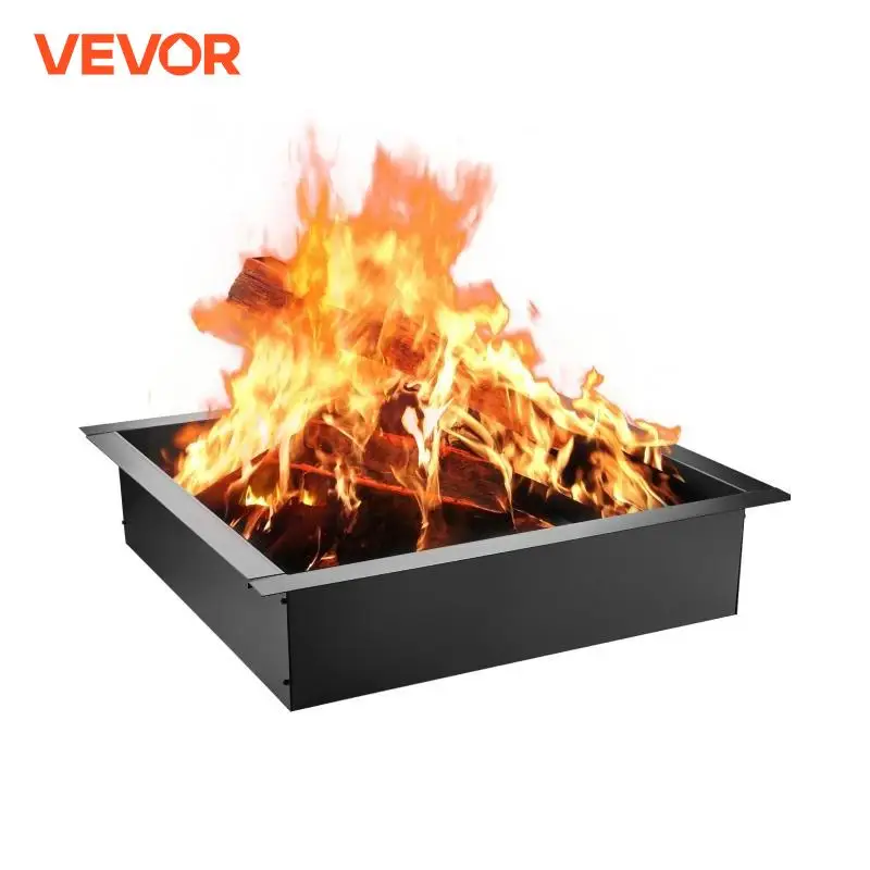 VEVOR  30/36 Inch Fire Pit Ring Heavy-Duty Steel with Tongs Easy to Assemble Durable Sturdy for Heating Barbecue Yard Outdoors