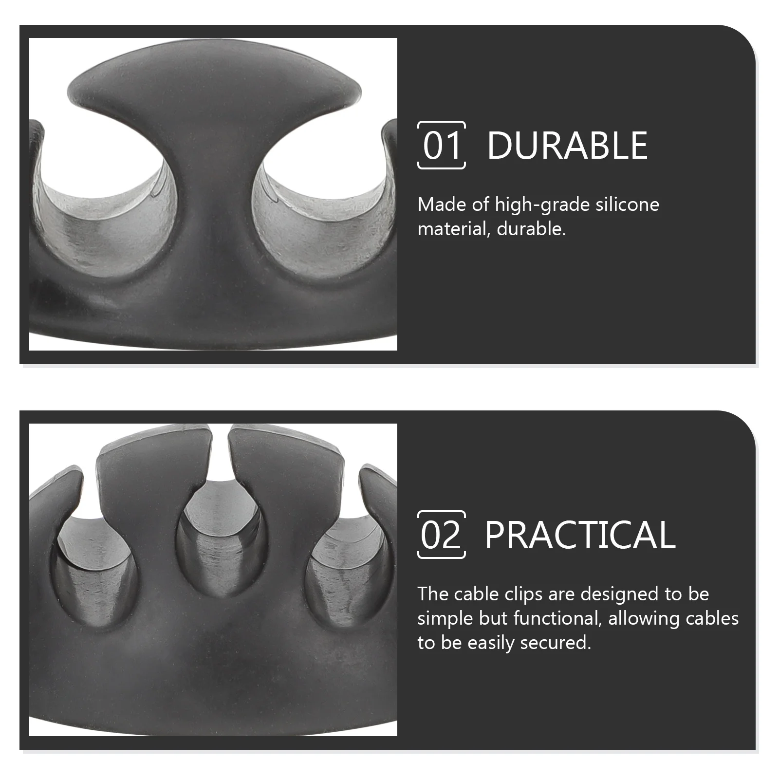 

16Pcs Portable Cable Holder Wire Organizer Household Cord Keeper Desk Wire Management Convenient Cord Clip for USB Cords