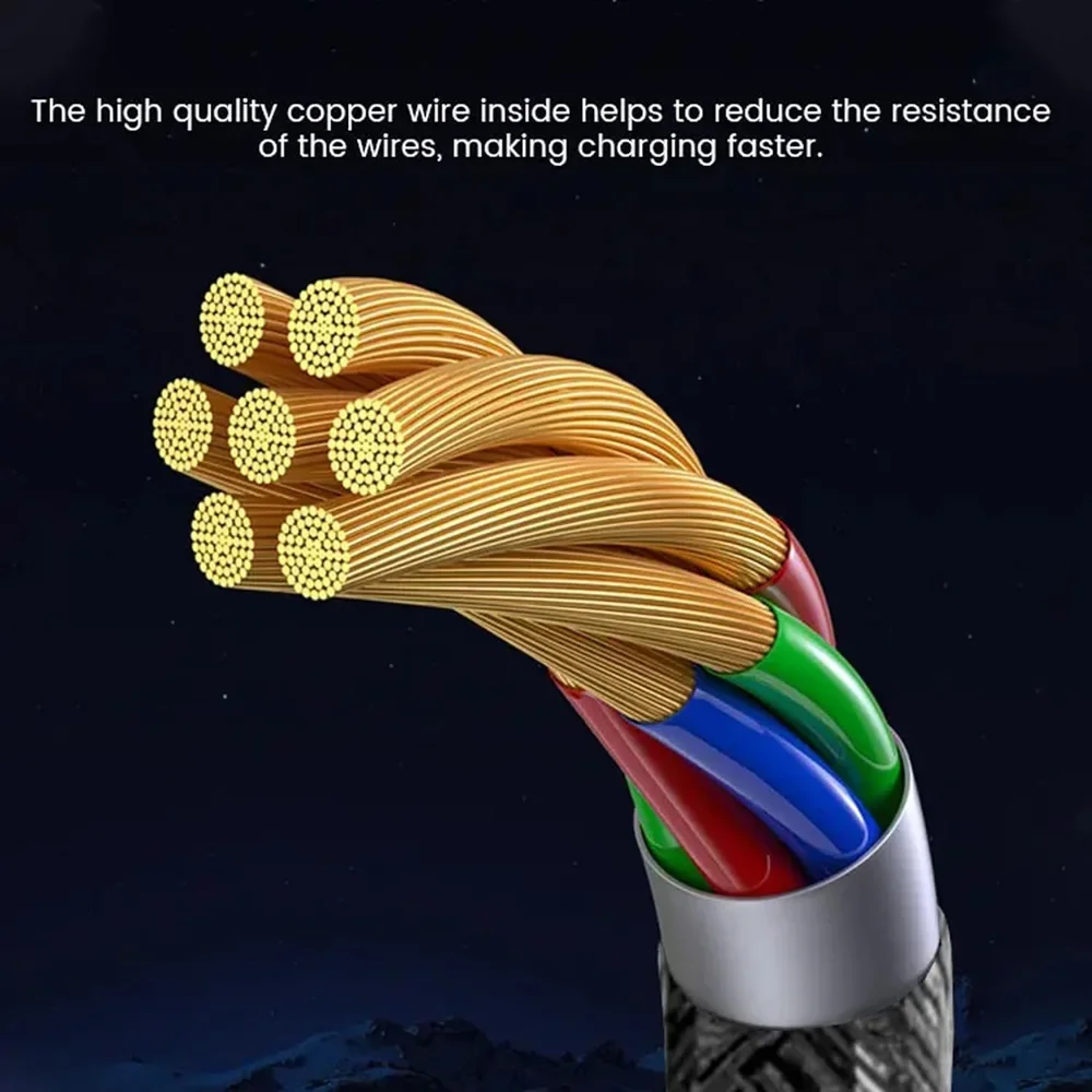 Short USB Multi Charging Cable, Keychain 3 in 1 Charger Cord for IP/Type C/Micro USB Port for Cell Phones/Samsung/Android/More