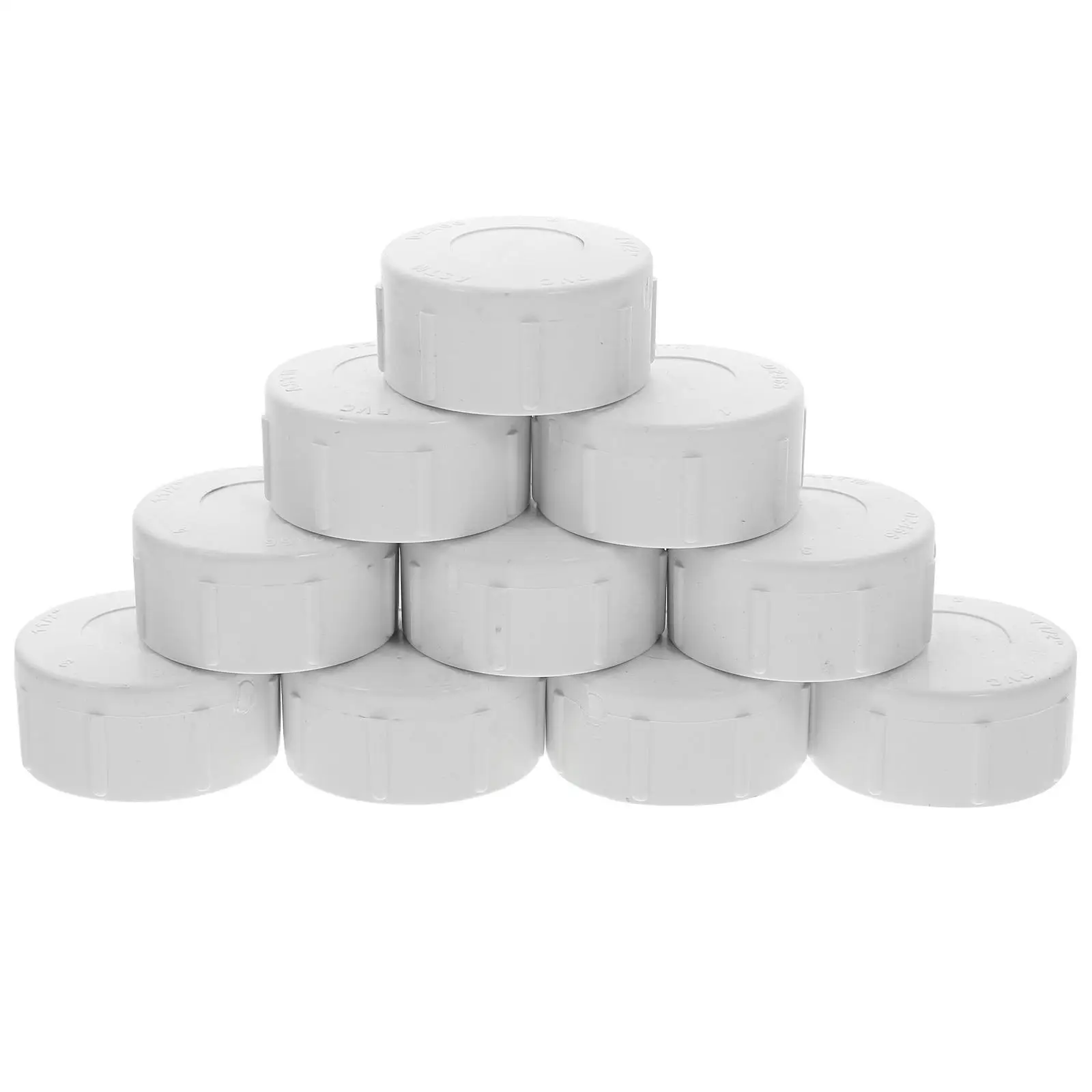 

10pcs PVC Pipe Cap SCH40 White Threaded End Fittings Sprinkler Pool Water Plugs Hose Drain Adapter Garden Irrigation Systems PVC