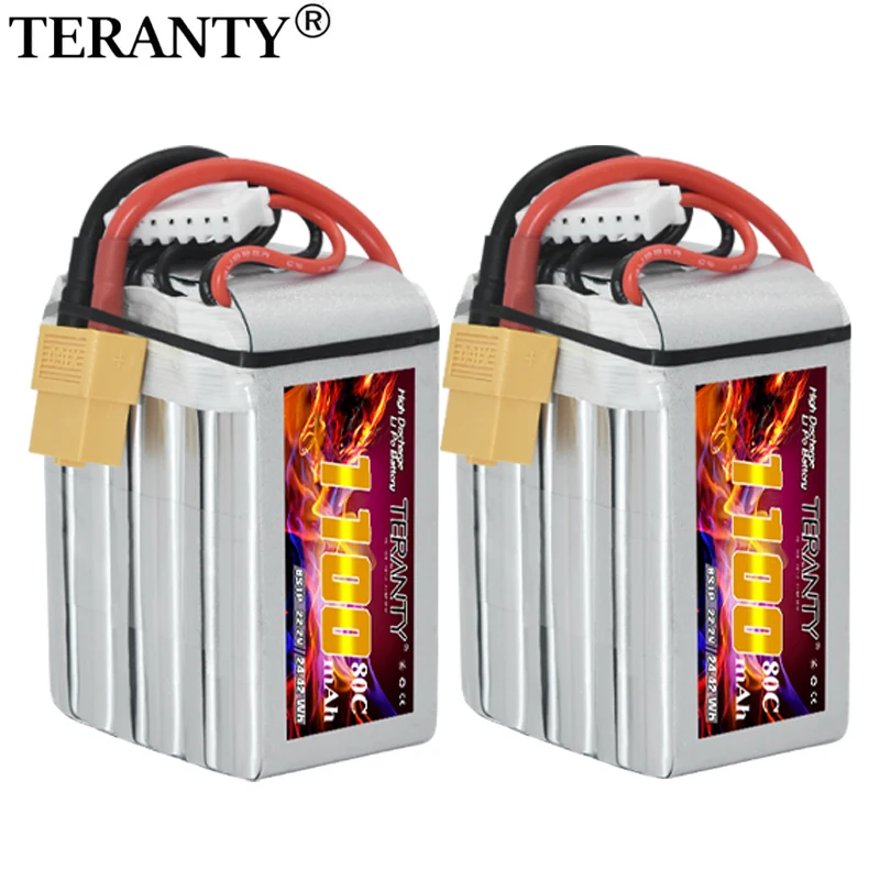 

TERANTY 1100 мАч 6S 22,2 В 80C/160C Lipo аккумулятор с дистанционным управлением модель автомобиля RC модель корабля с фиксированным крылом FPV литиевая батарея