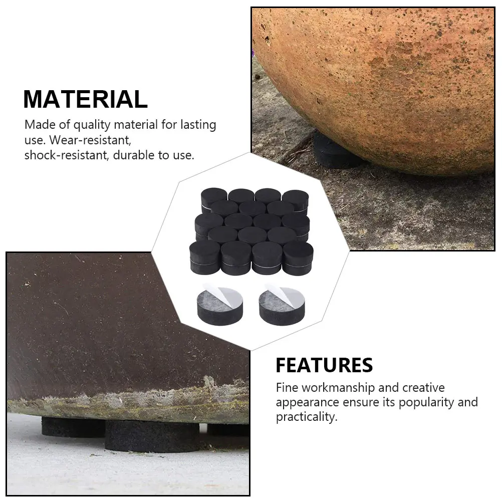 

48pcs EVA Foam Pads with Adhesive Backing for Pot Risers Non Slip Round Mats Plant Pot Cushions Flower Accessories