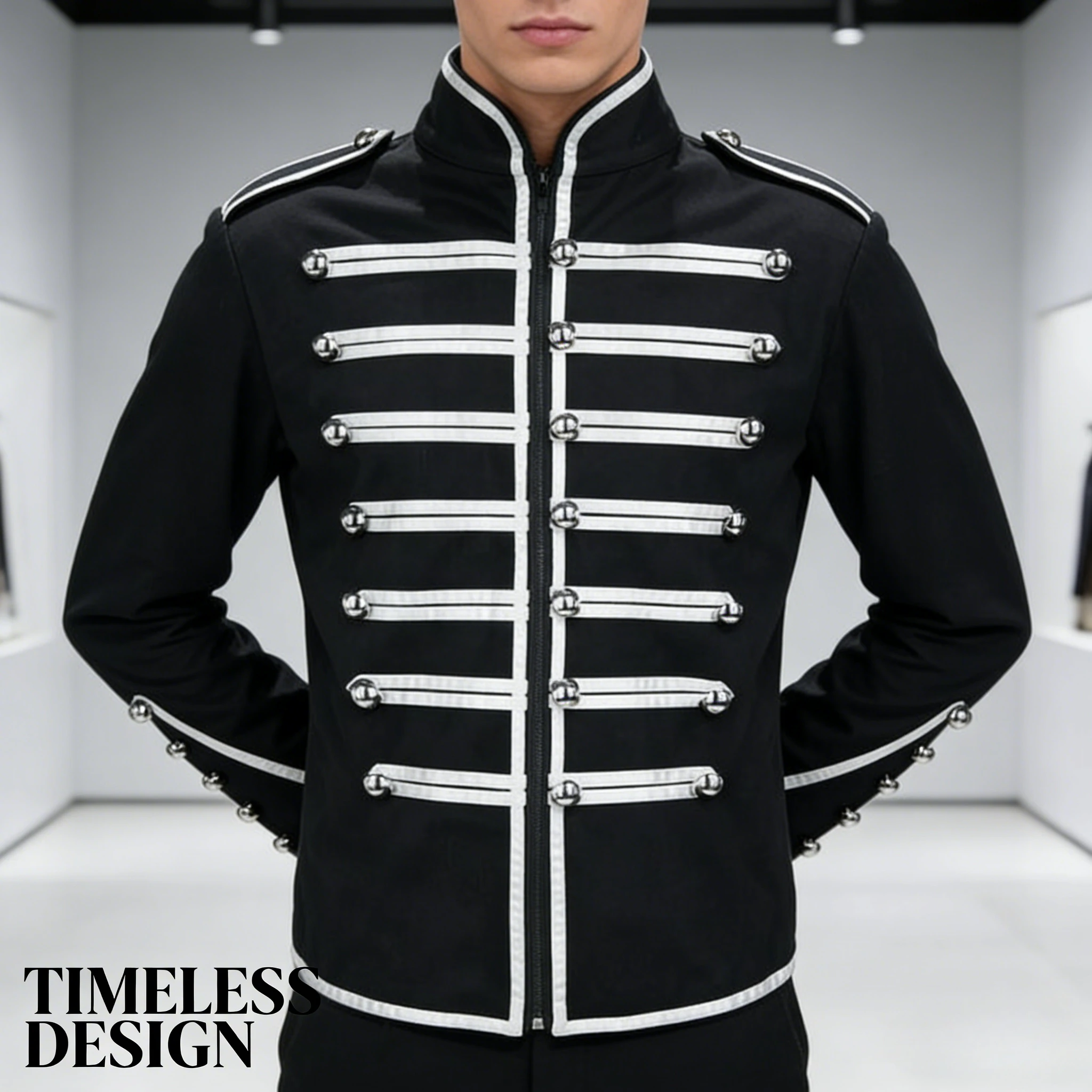 

Mens Steampunk Gothic Coat Medieval Retro Fashion Jacket Cosplay Streetwear