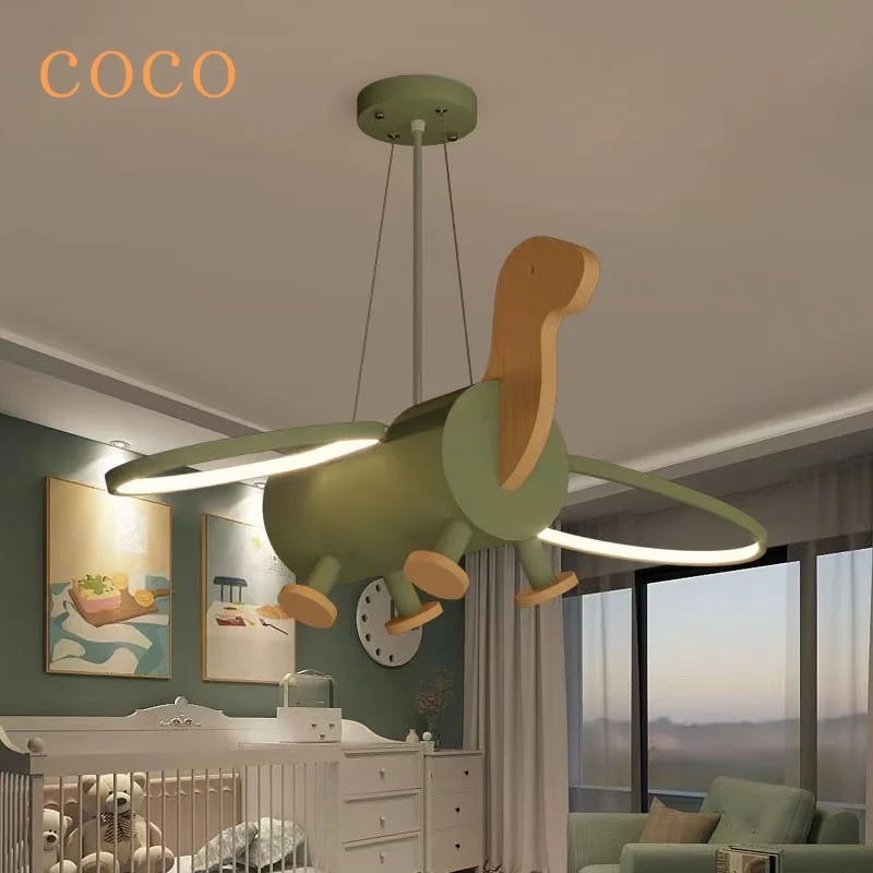 Modern Simple Personality Art Quarto Baby Light, for Children's Room Family Decorative Light Decoration Cute Dinosaur Chandelier