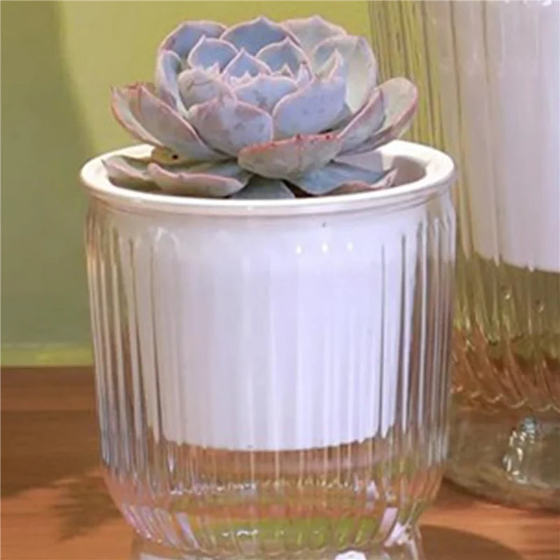 ABMI-Self Watering Plant Pots, 4 Inch Small Plant Pots, Self Watering Planter With Deep Reservoir, Flower Pots 8 Pack,