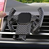 Universal Gravitys Car Holder For Phone In Car Air Vent Mount Clip Cell Holder No Magnetic Mobile Phone Stand Retractable