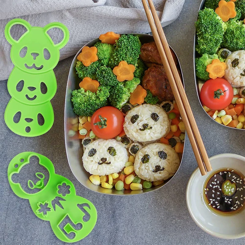 LMETJMA Panda Sushi Mold Bento Accessories Sushi Mold Rice Ball Mold  Kitchen Sushi Maker Mould Rice Decor Kits  JT90