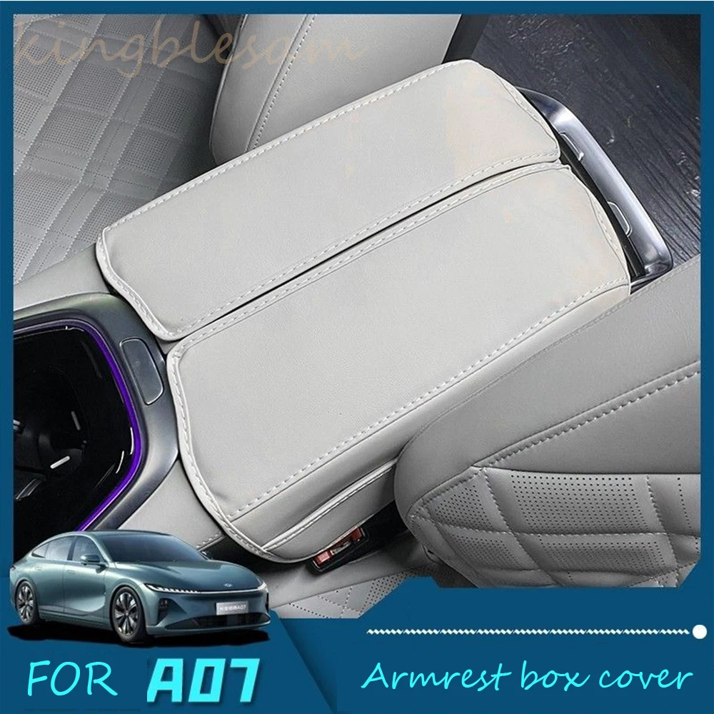 

For Changan NEVO A07 QIYUAN 07 2023 Leather Center Armrest Car Central Control Armrest Box Surface Cover Interior Accessories