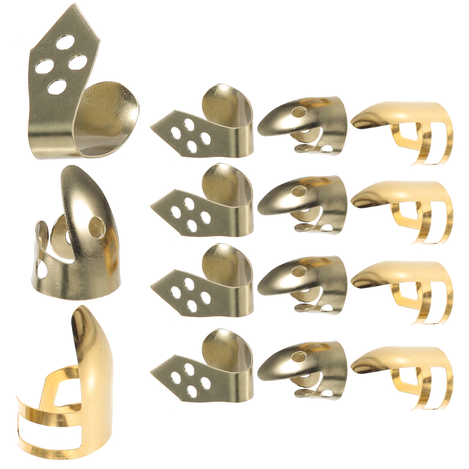 

1 set Golden Guitar Finger Picks Thumb Finger Picks Set for Banjo Players Protect Fingers Nails Electric Acoustic Guitar Banjo