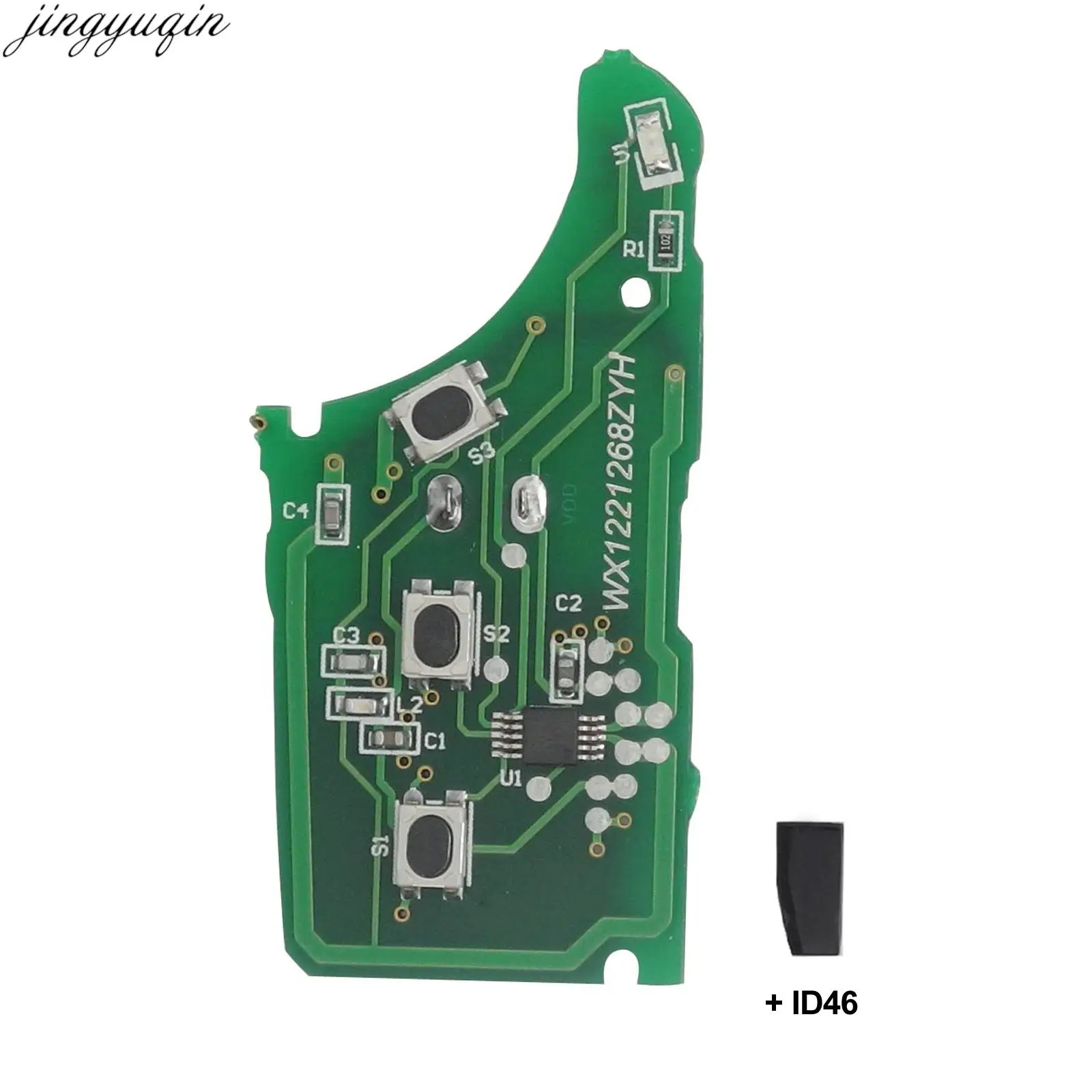 Jingyuqin Car Remote Key Suit for HYUNDAI i30 IX35 for KIA K2 K3 HA-T005 CE0678 433MHz ID46 Transponder Chip