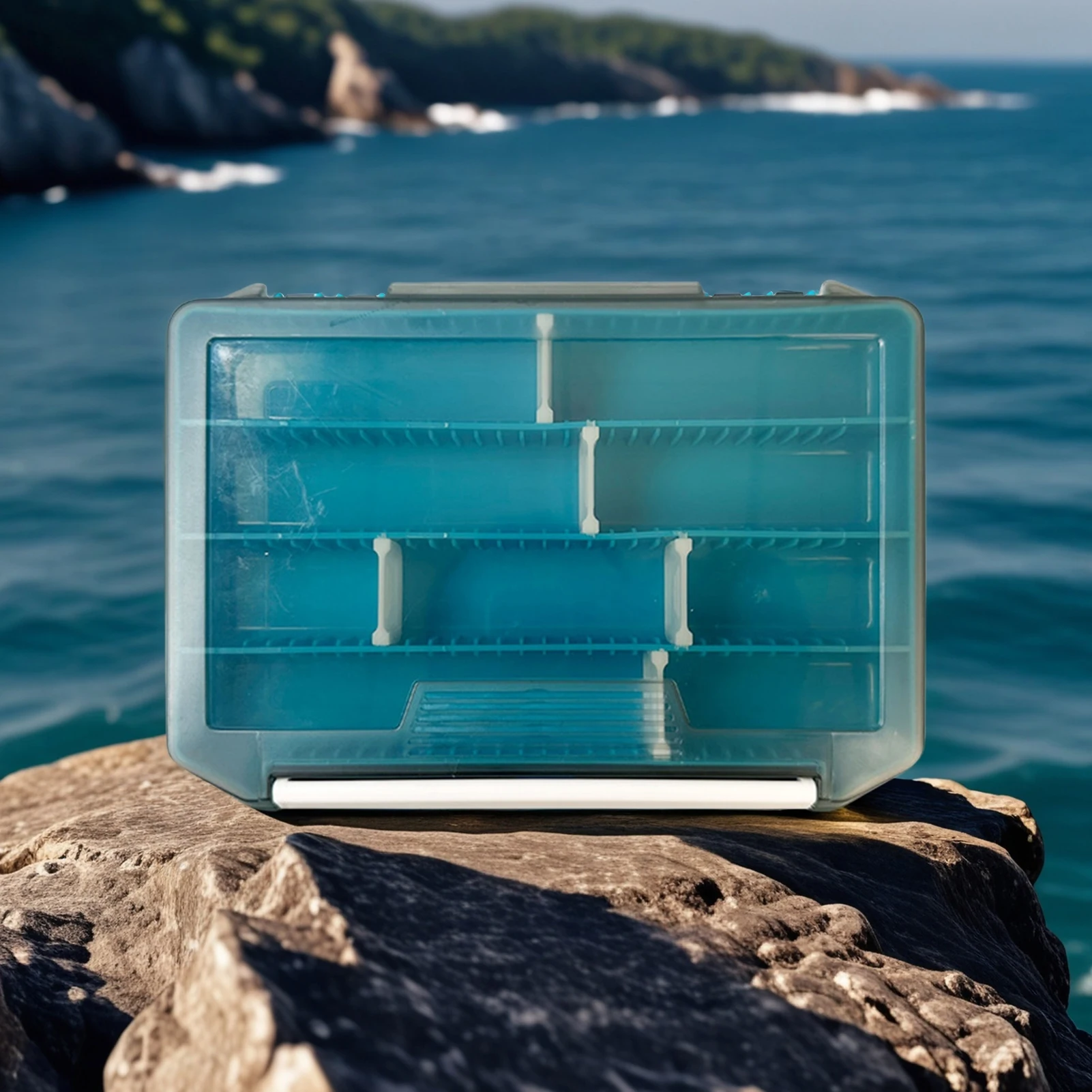 Caja organizadora de pesca con divisores extraíbles para señuelos - imagen 3