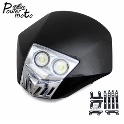 Universal Motorcycle Supermoto Headlight LED Dirt Bike Headlamp Front Head Light For Honda CFR250R CFR450R CFR450X CFR250X XR250