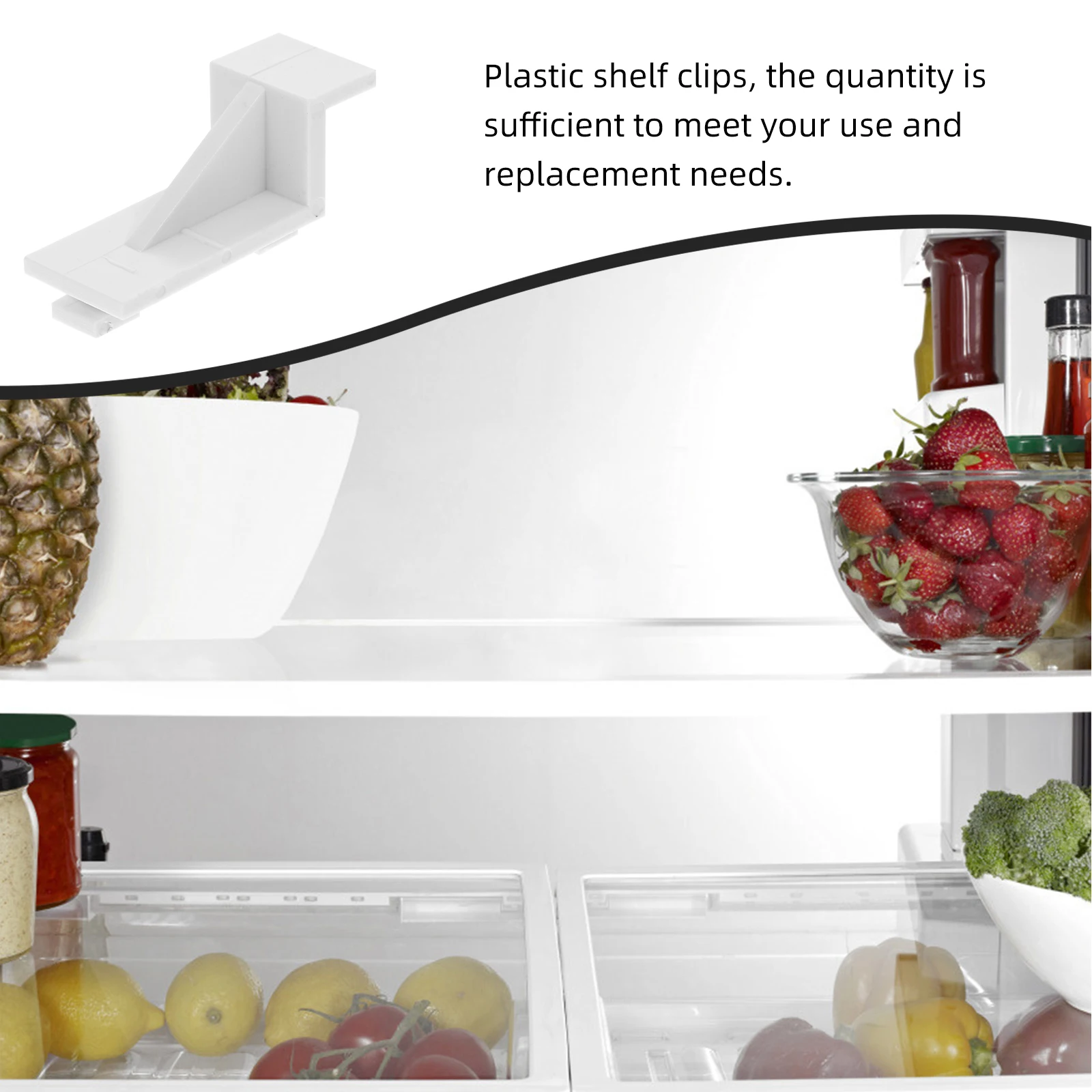 

10 Pcs Plastic Snap Hook Commercial Freezer Shelf Clips Car Refrigerator Bracket Cabinet Fixing Fridge