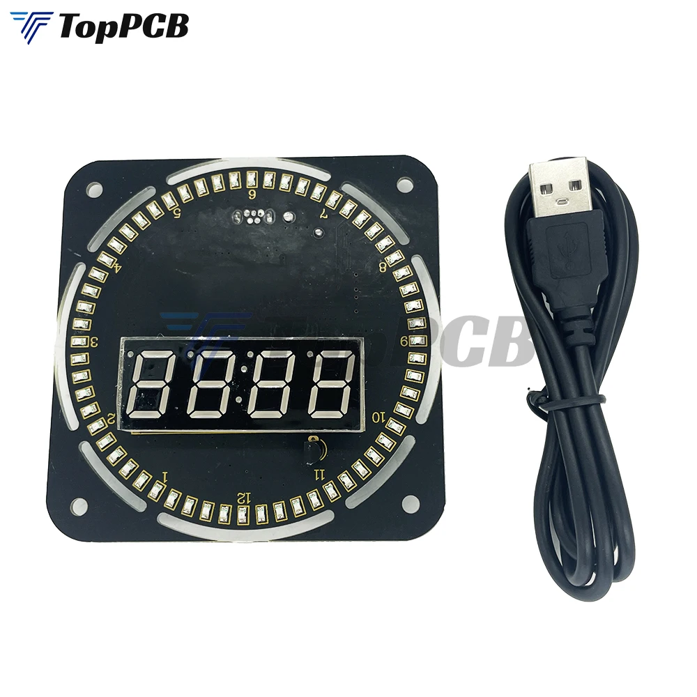 DC 5V Digital Time Clock Temperature Module Self Timer Alarm Date Year Month Day Theremometer Tester Meter with Acrylic Case