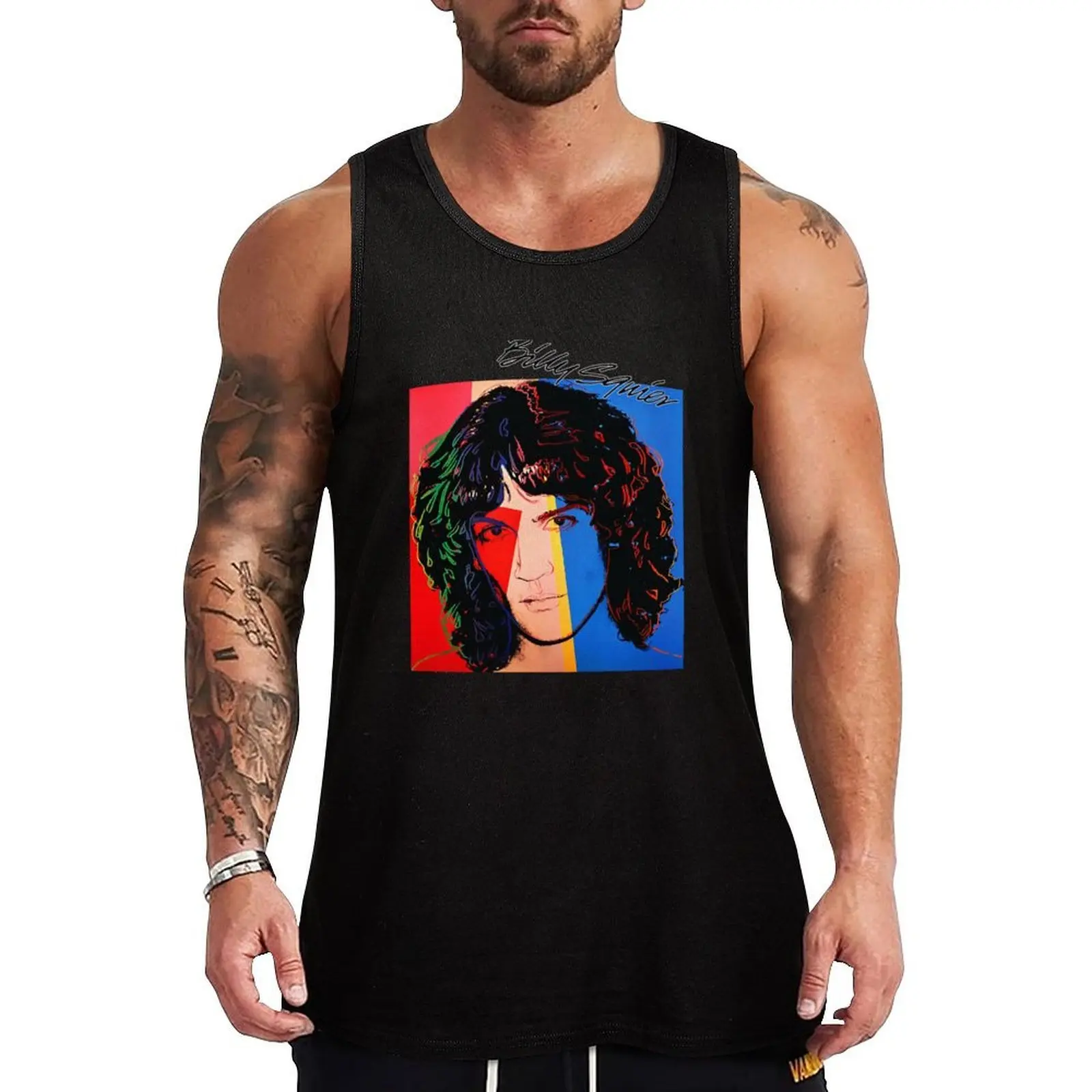 Camiseta sin mangas Billy Squier, camiseta sin mangas muy transpirable, camisa ligera y fresca